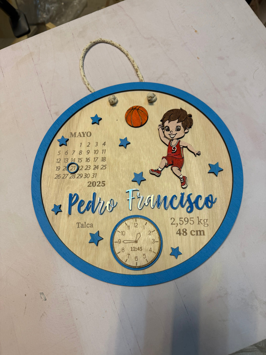Cartel de nacimiento basquetbol