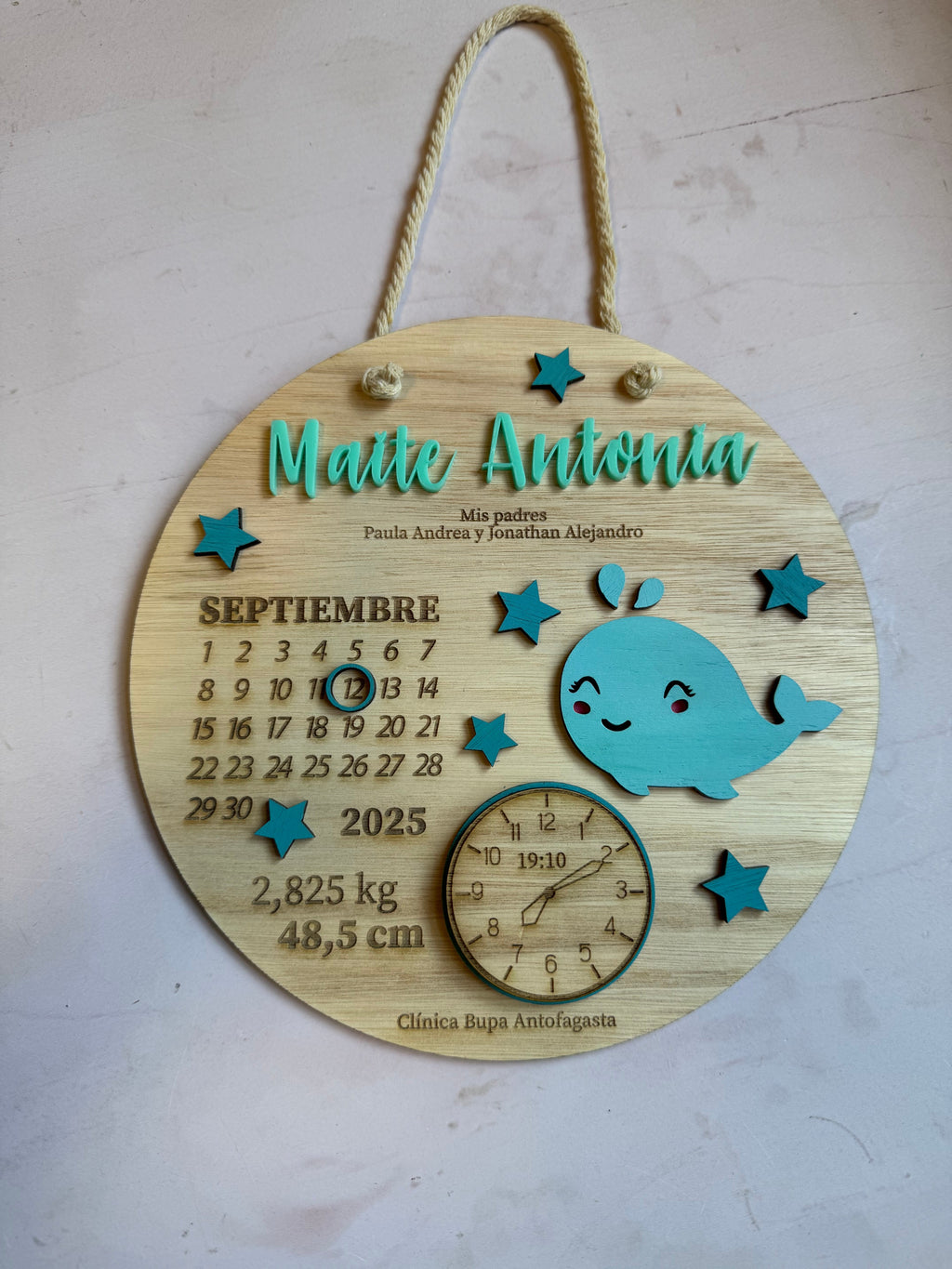 Cartel de nacimiento ballena 🐳