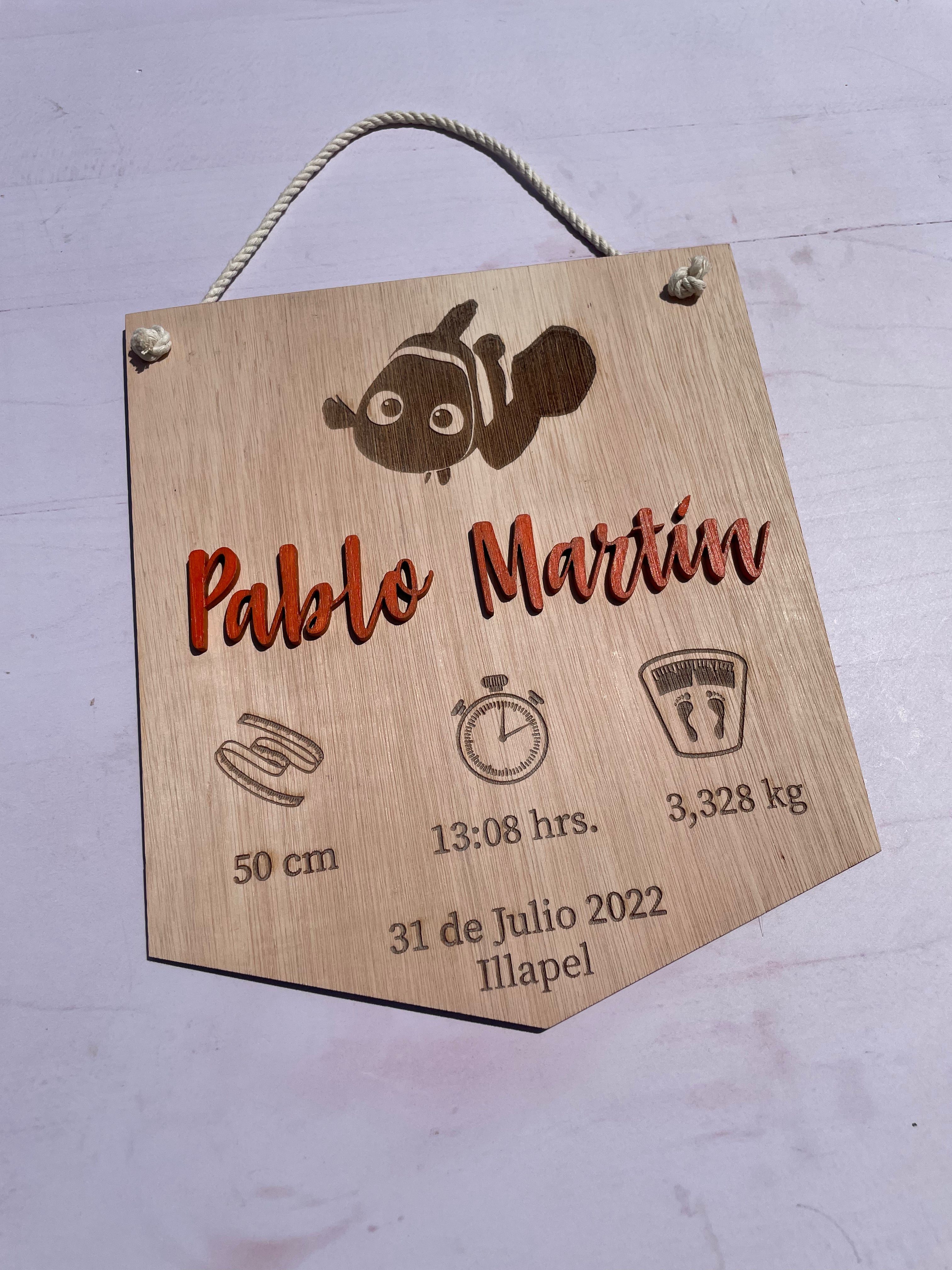 Cartel datos de nacimiento Nemo